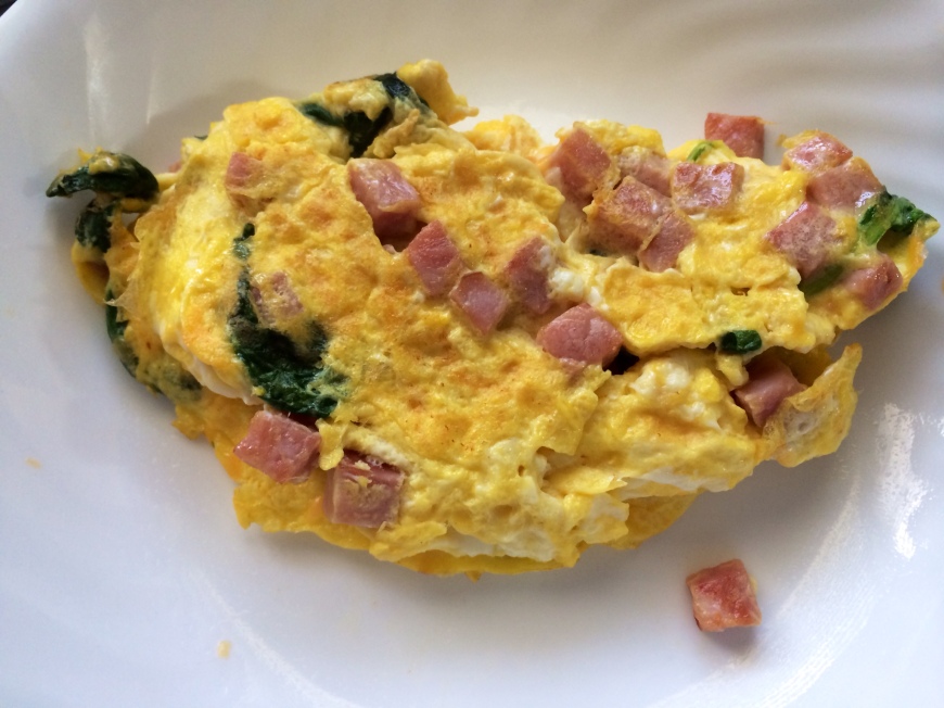 Omelette with spinach 